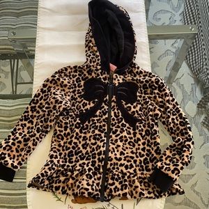Copper Key Kids Leopard Zip Up Hoodie size 5
